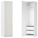 Шкаф распашной Байонна белый 60х232,2х54,5  с 2 полками, штангой и 2 ящиками ЛДСП каркас белый